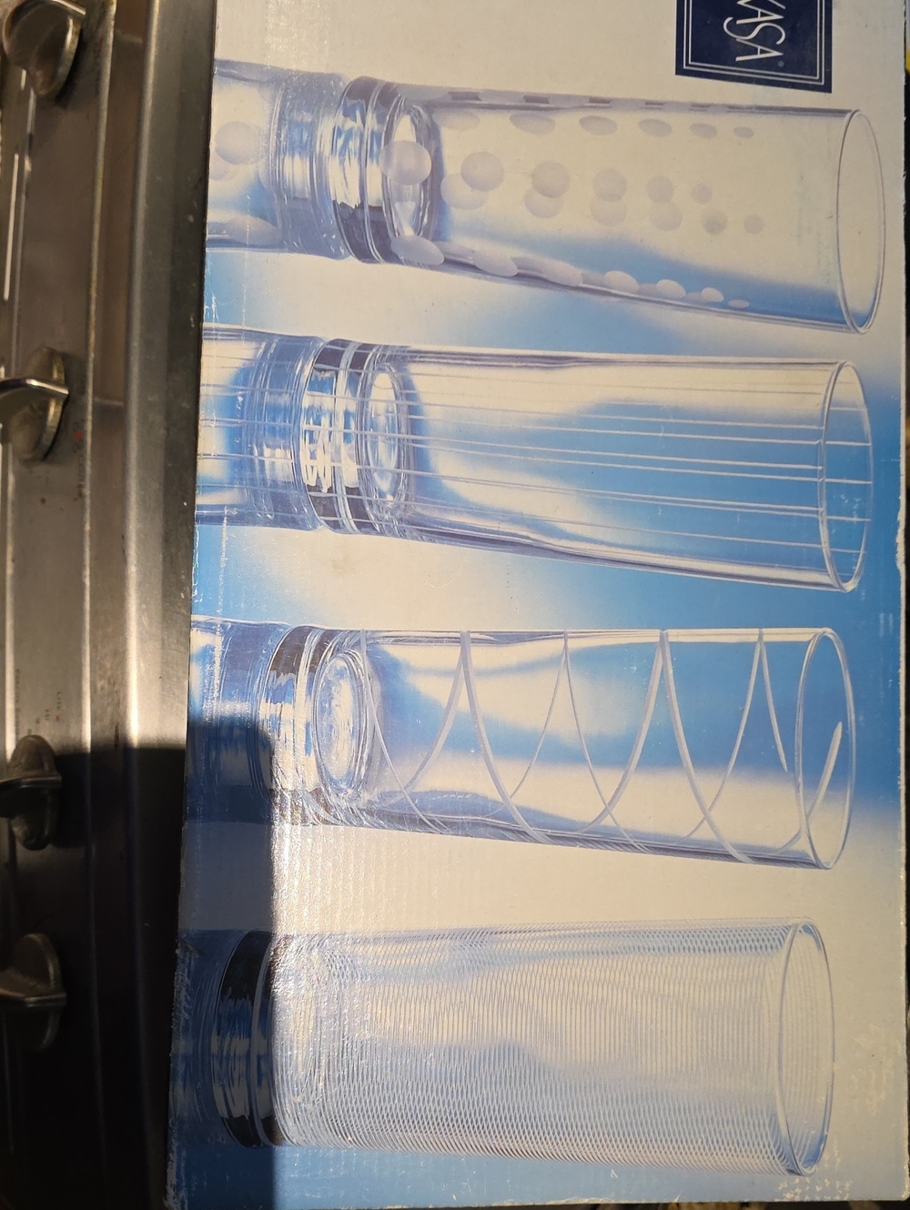 Mikasa Clear Patterned Highball Glasses Set - Clear